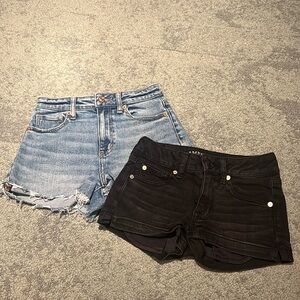 Two pairs American Eagle Jean Shorts - Size 00